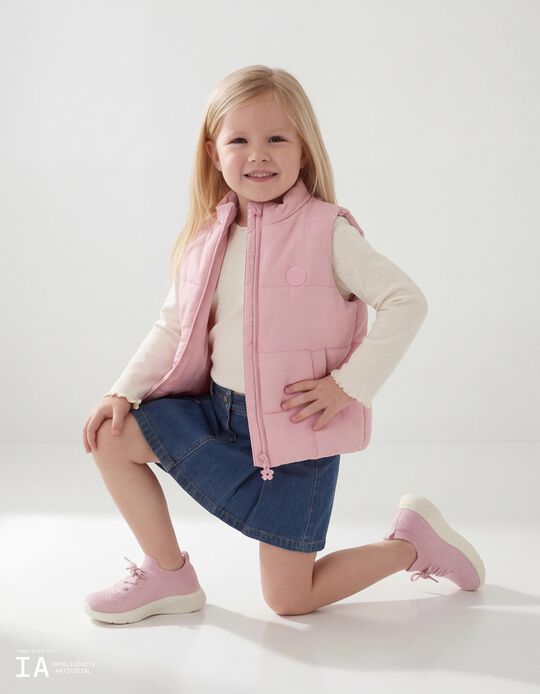 Comprar Online Colete Acolchoado, Menina, Rosa Claro