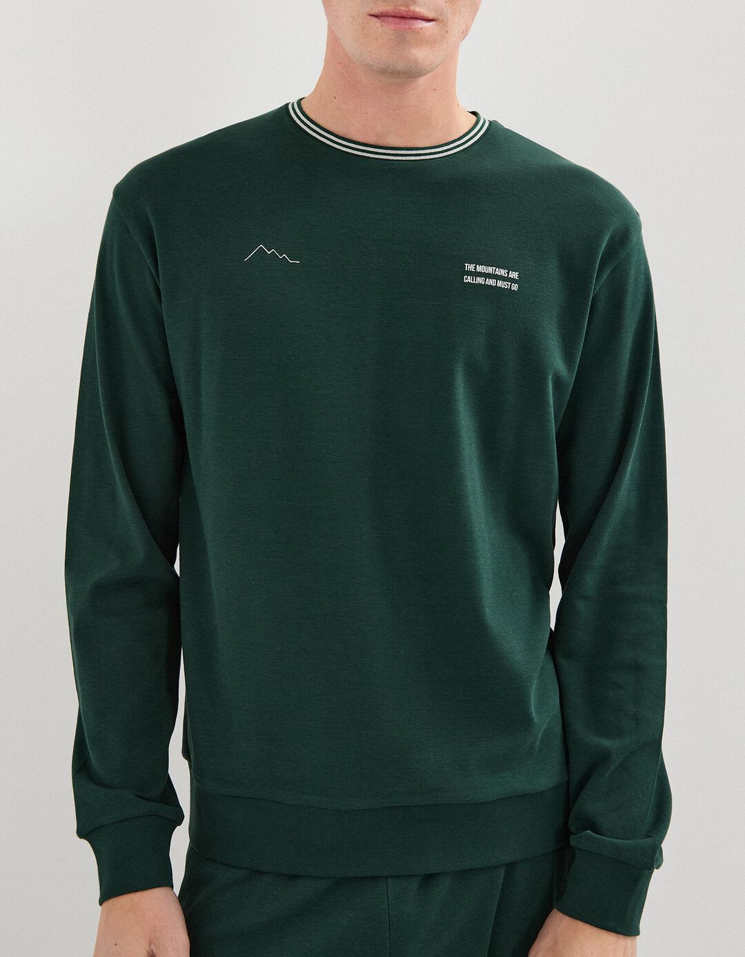 Pijama, Homem, Verde Escuro
