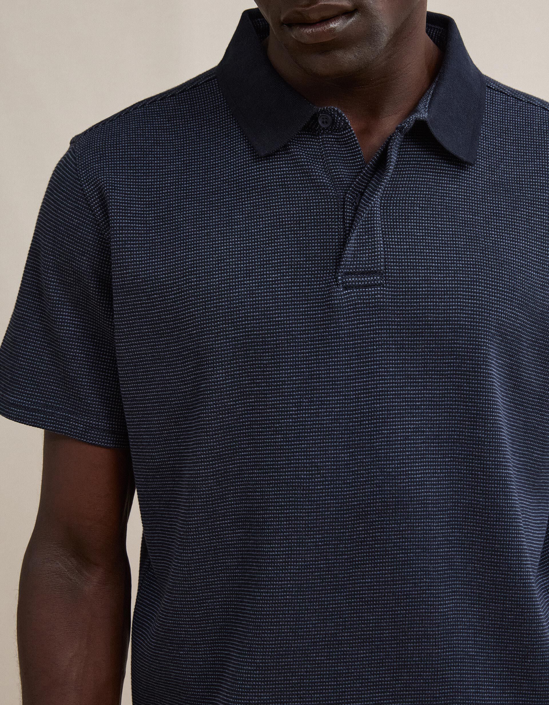 Comprar Online Polo Waffle, Homem, Azul Escuro