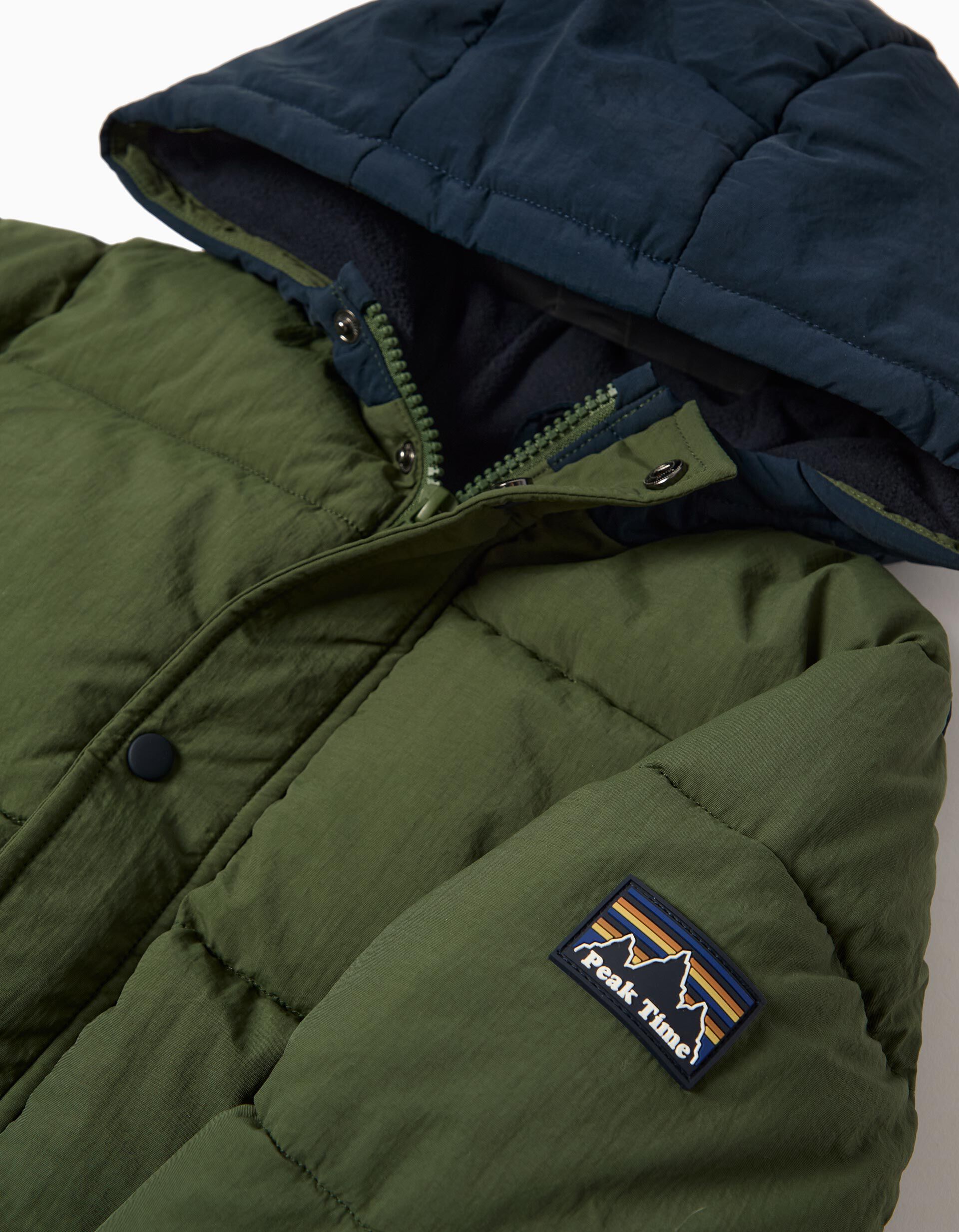 Comprar Online Casaco Acolchoado com Capuz, Menino, Verde Escuro