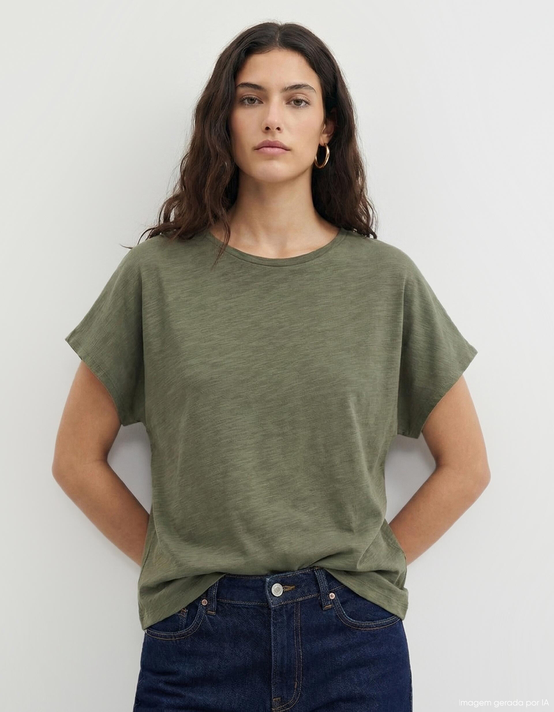 Comprar Online T-shirt, Mulher, Verde Escuro