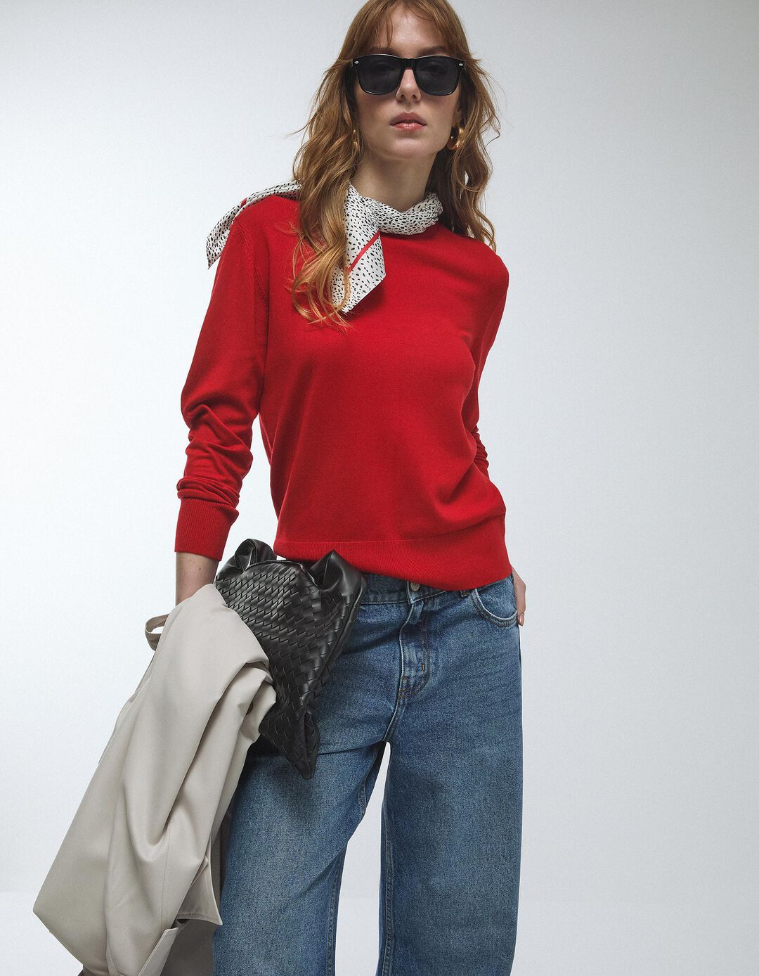 Camisola de Malha, Mulher, Vermelho