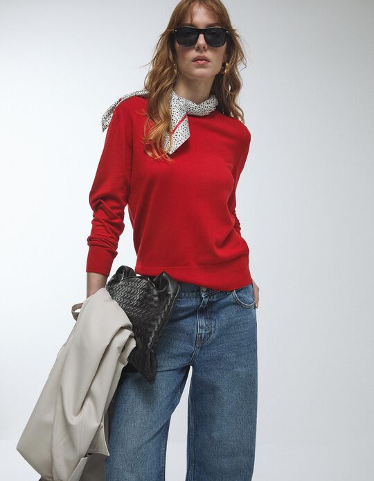 Comprar Online Camisola de Malha, Mulher, Vermelho