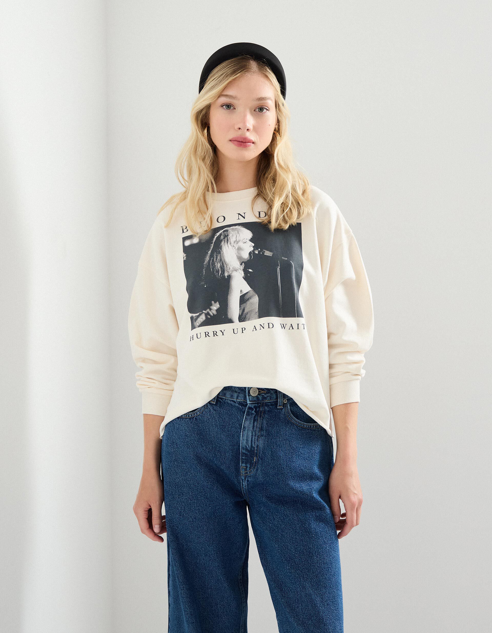 Comprar Online Sweatshirt, Mulher, Bege Claro 