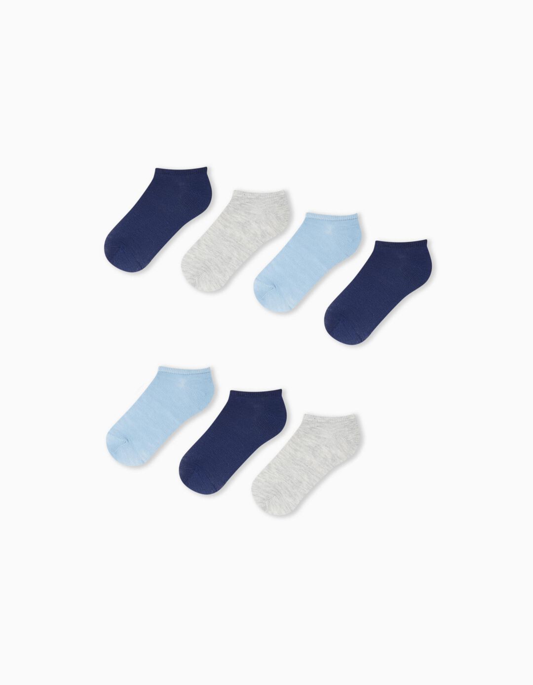 7 Pairs of Ankle Socks Pack, Boys, Multicolour