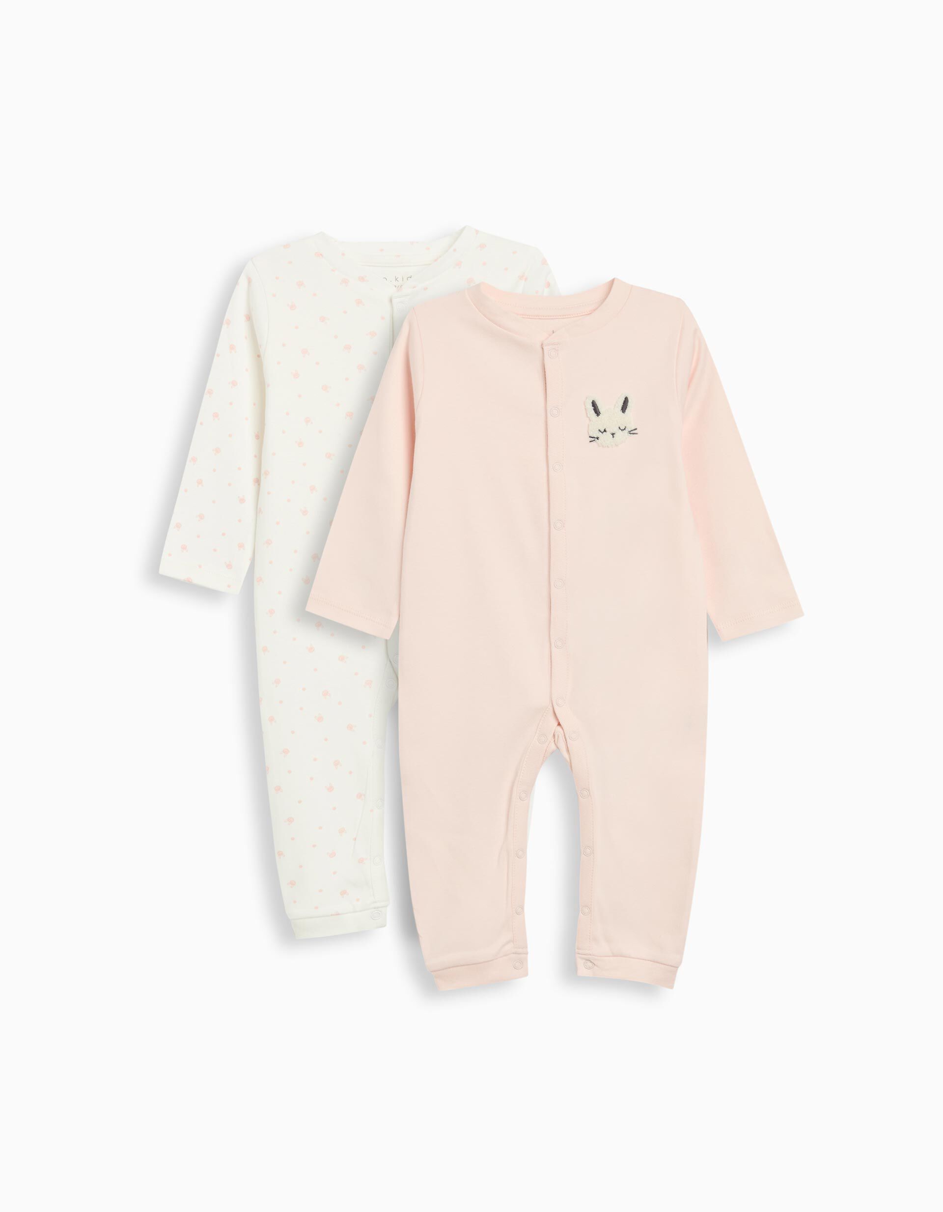 Comprar Online Pack 2 Babygrows, Menina, Rosa Claro