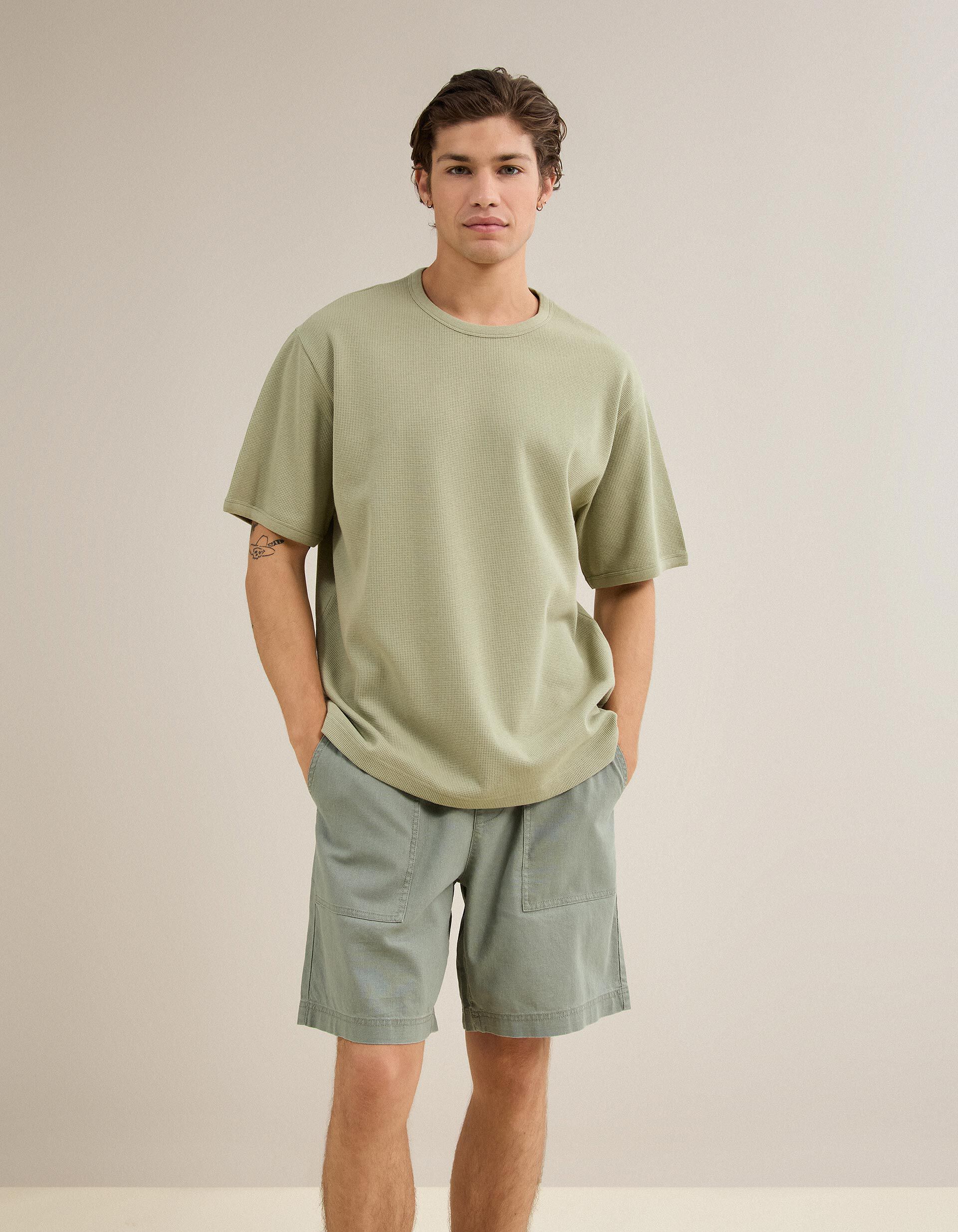 Comprar Online T-shirt Waffle, Homem, Verde