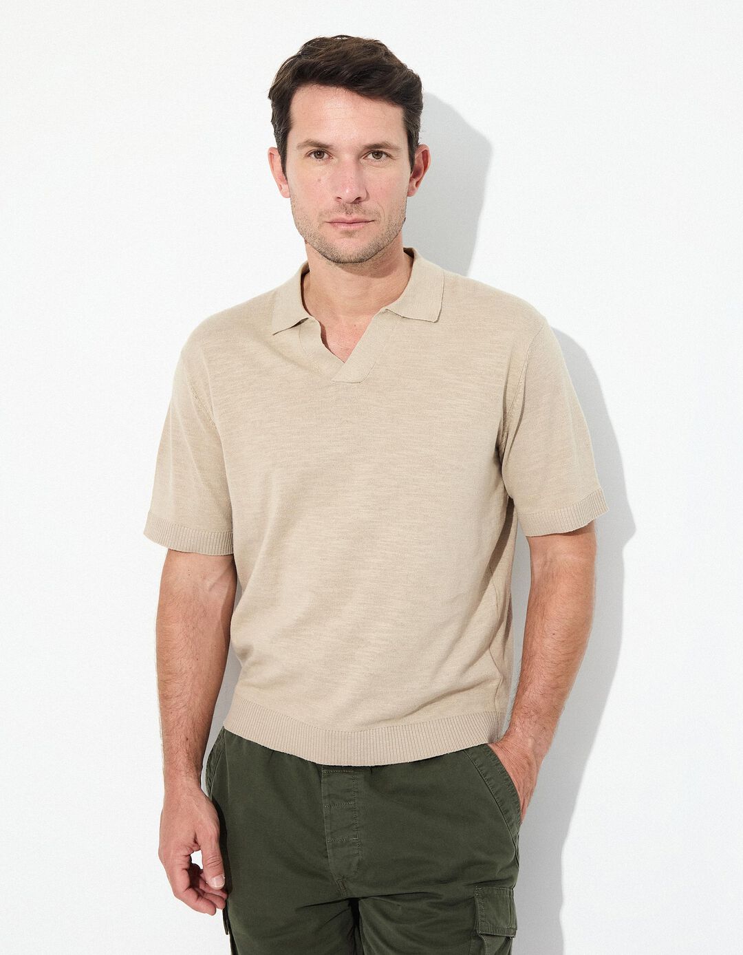 Polo, Homem, Bege 
