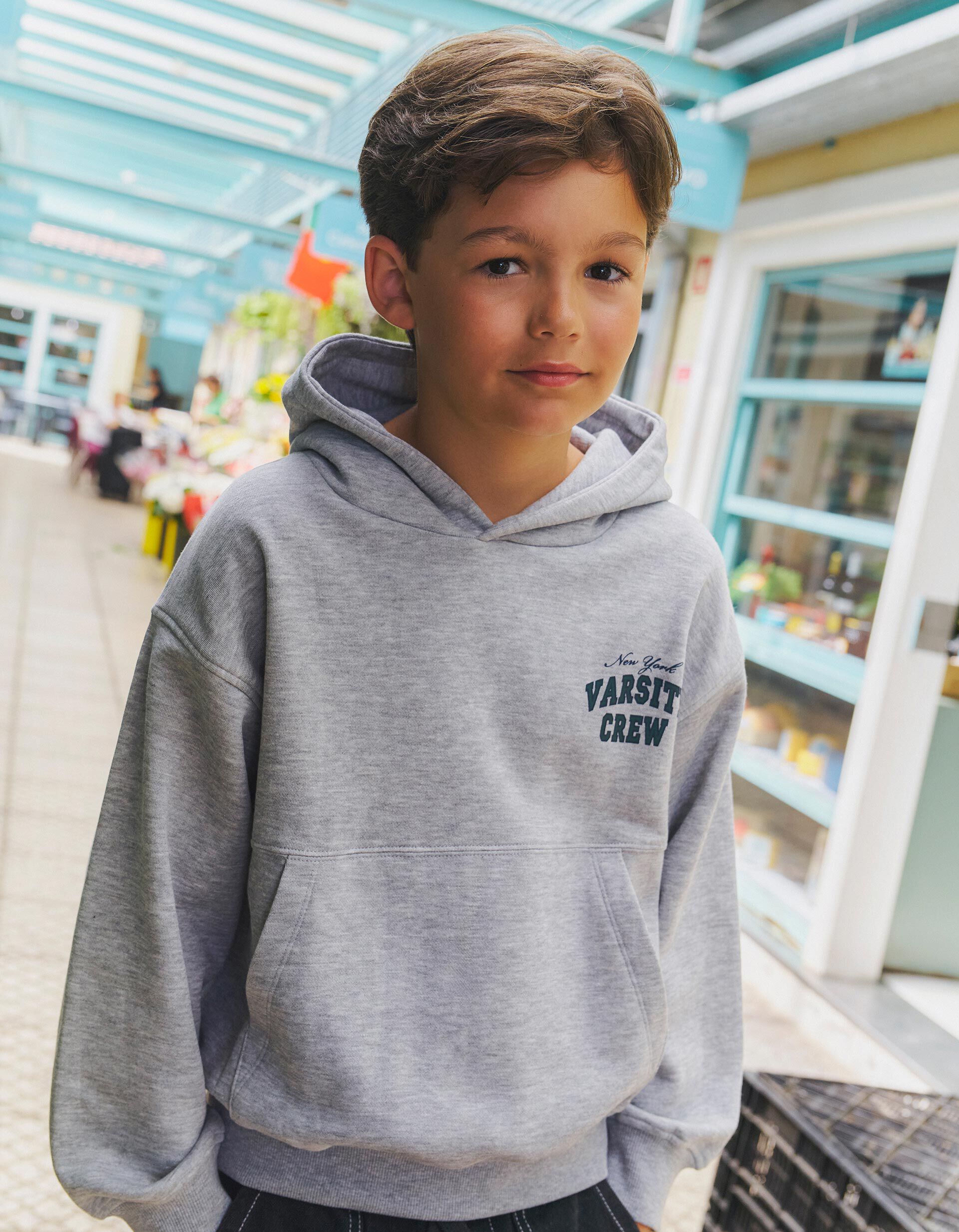 Comprar Online Sweatshirt De Felpa, Menino, Cinzento Claro