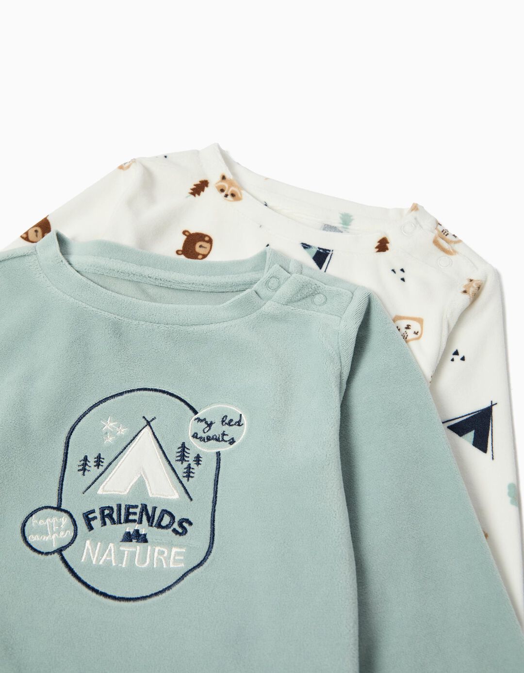 Pack 2 Pijamas de Manga Comprida, Menino, Multicor