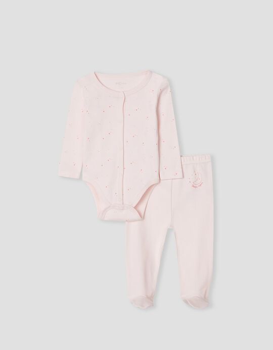 Bodysuit + Trousers, Baby Girls, Pink
