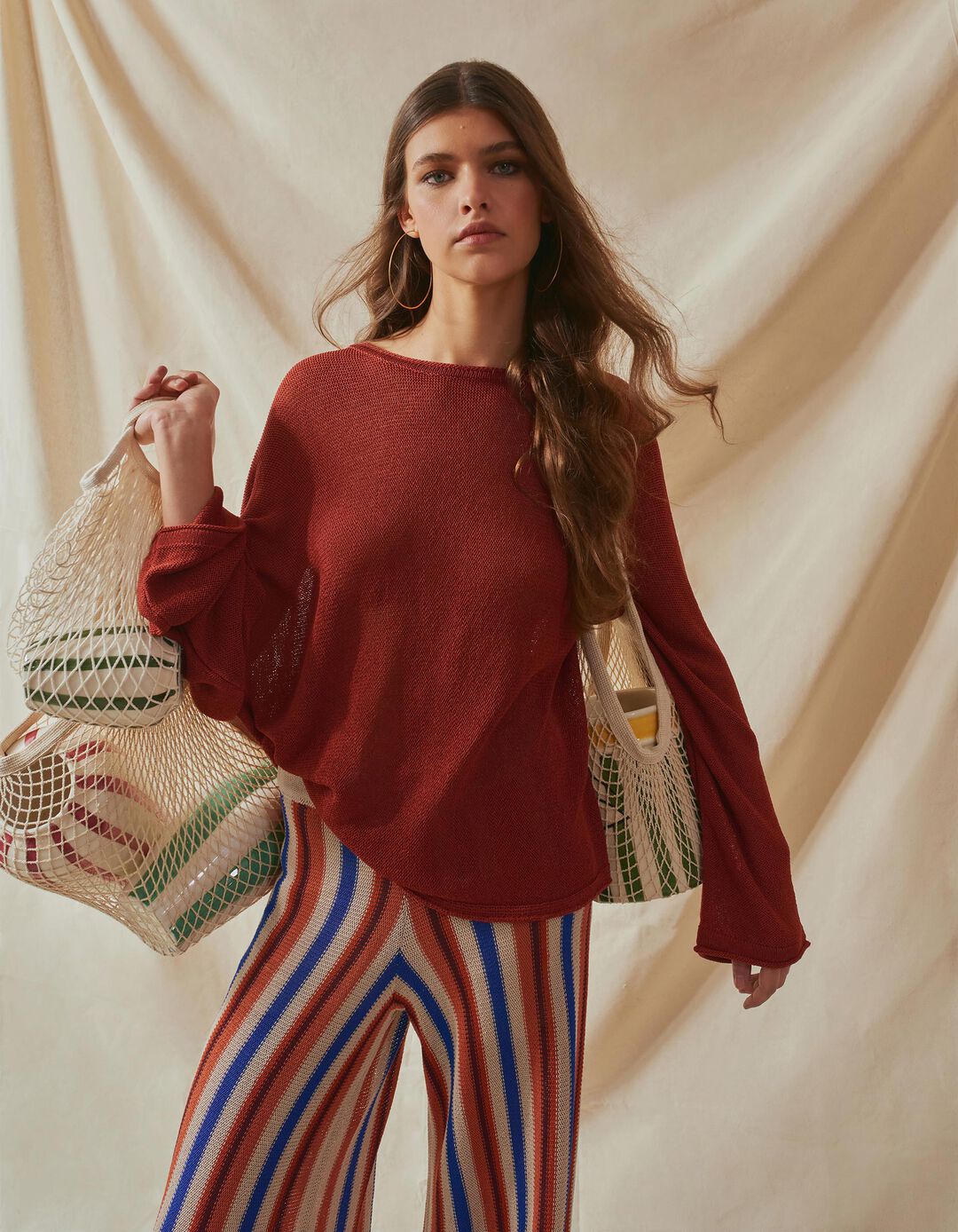 Camisola de Malha, Mulher, Laranja