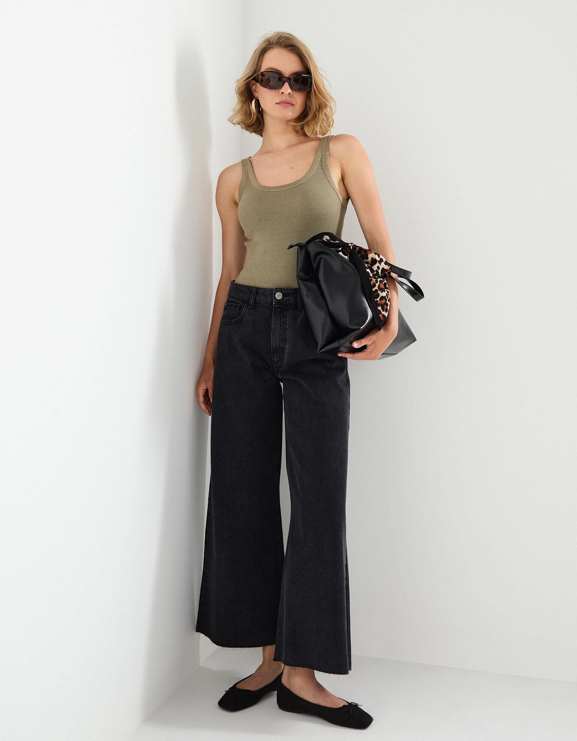 Cal&ccedil;as Culotte, Mulher, Preto