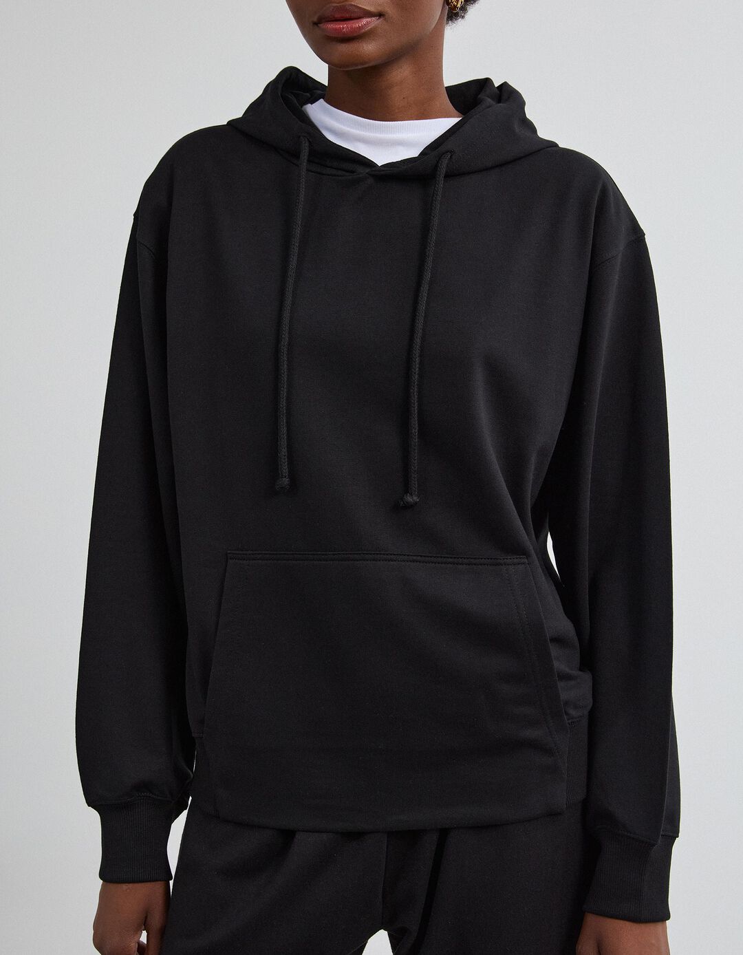 Sweatshirt Com Capuz, Mulher, Preto