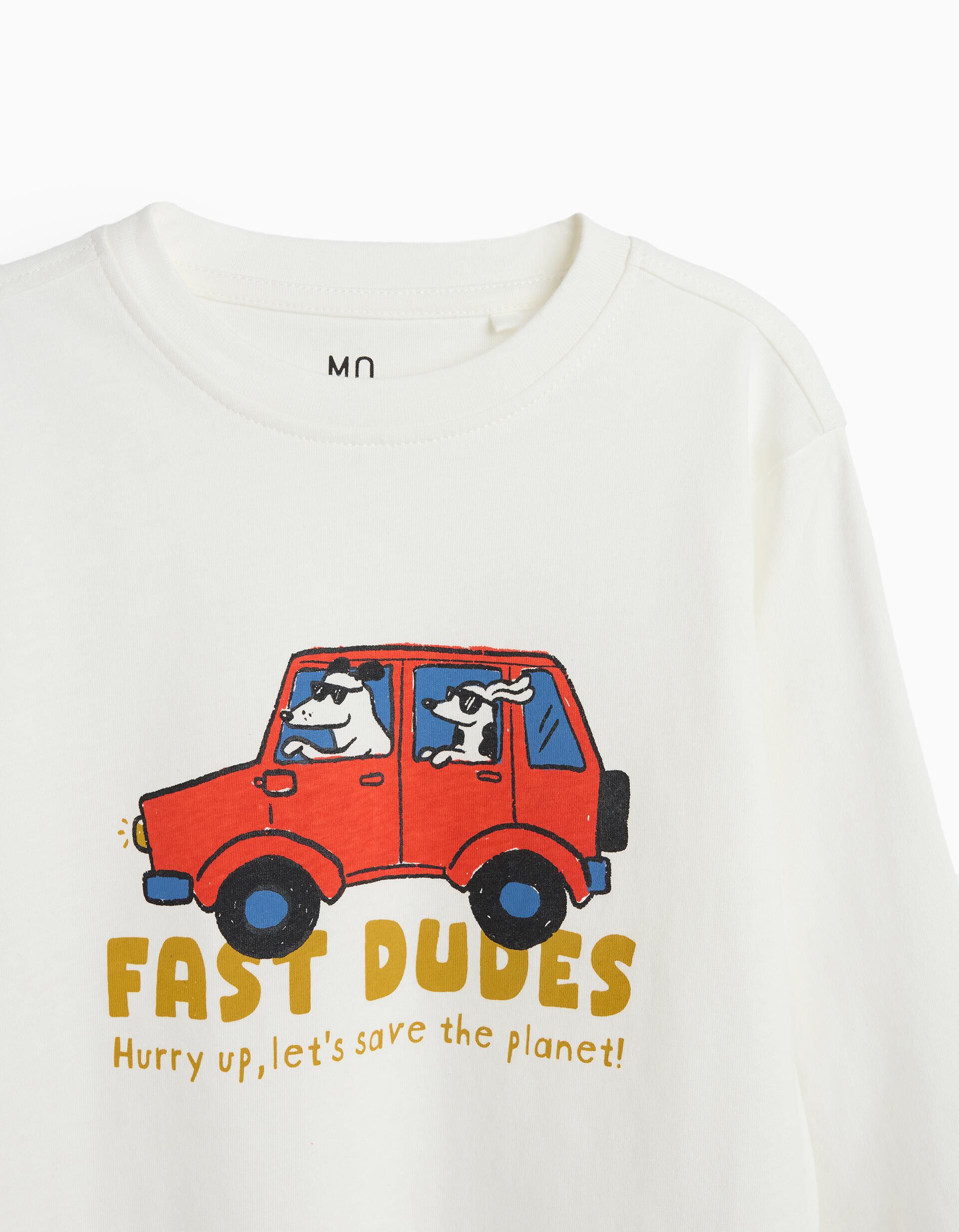 Comprar Online T-shirt De Manga Comprida, Menino, Branco