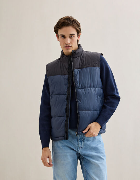 Comprar Online Colete Acolchoado, Homem, Azul Escuro