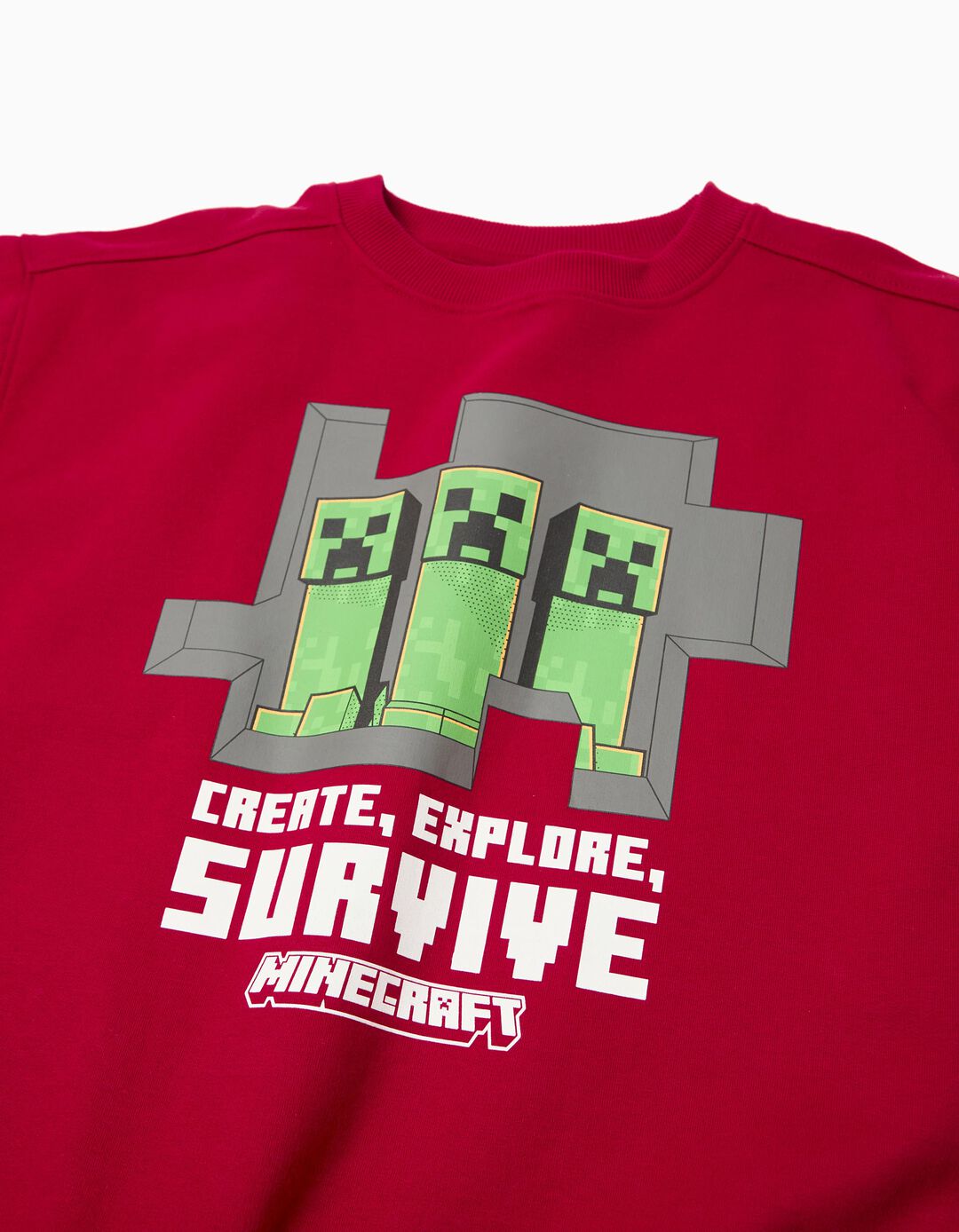Sweatshirt 'Minecraft', Menino, Vermelho