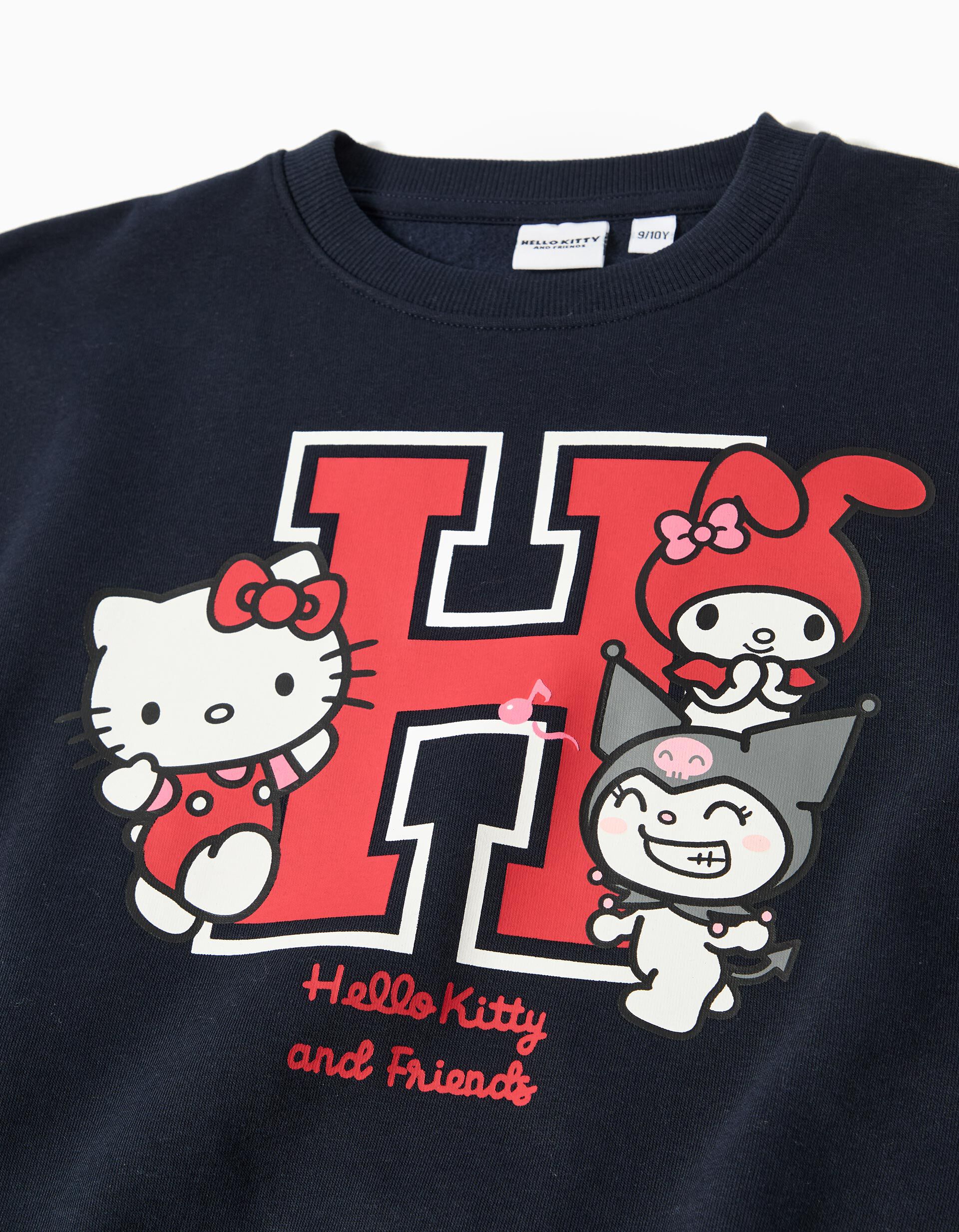 Comprar Online Sweatshirt 'Hello Kitty', Menina, Azul Escuro