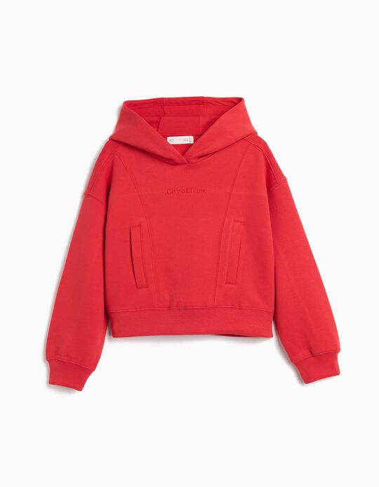 Comprar Online Sweatshirt com Capuz, Menina, Vermelho