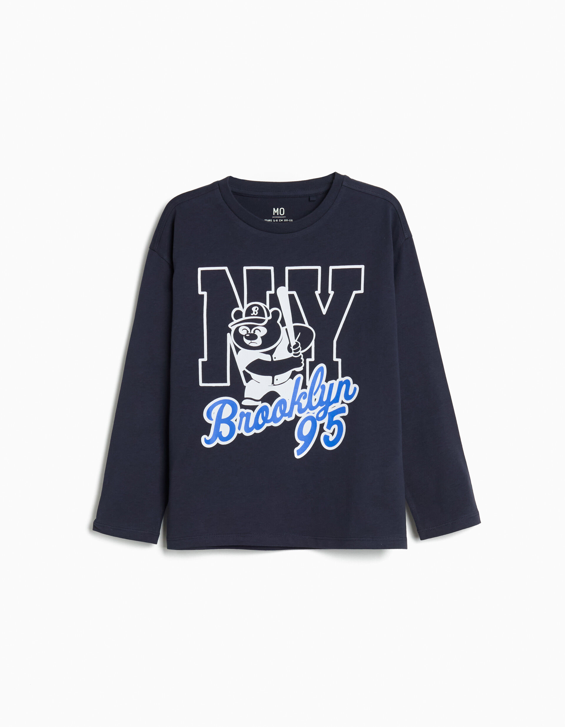 Comprar Online T-shirt de Manga Comprida, Menino, Azul Escuro