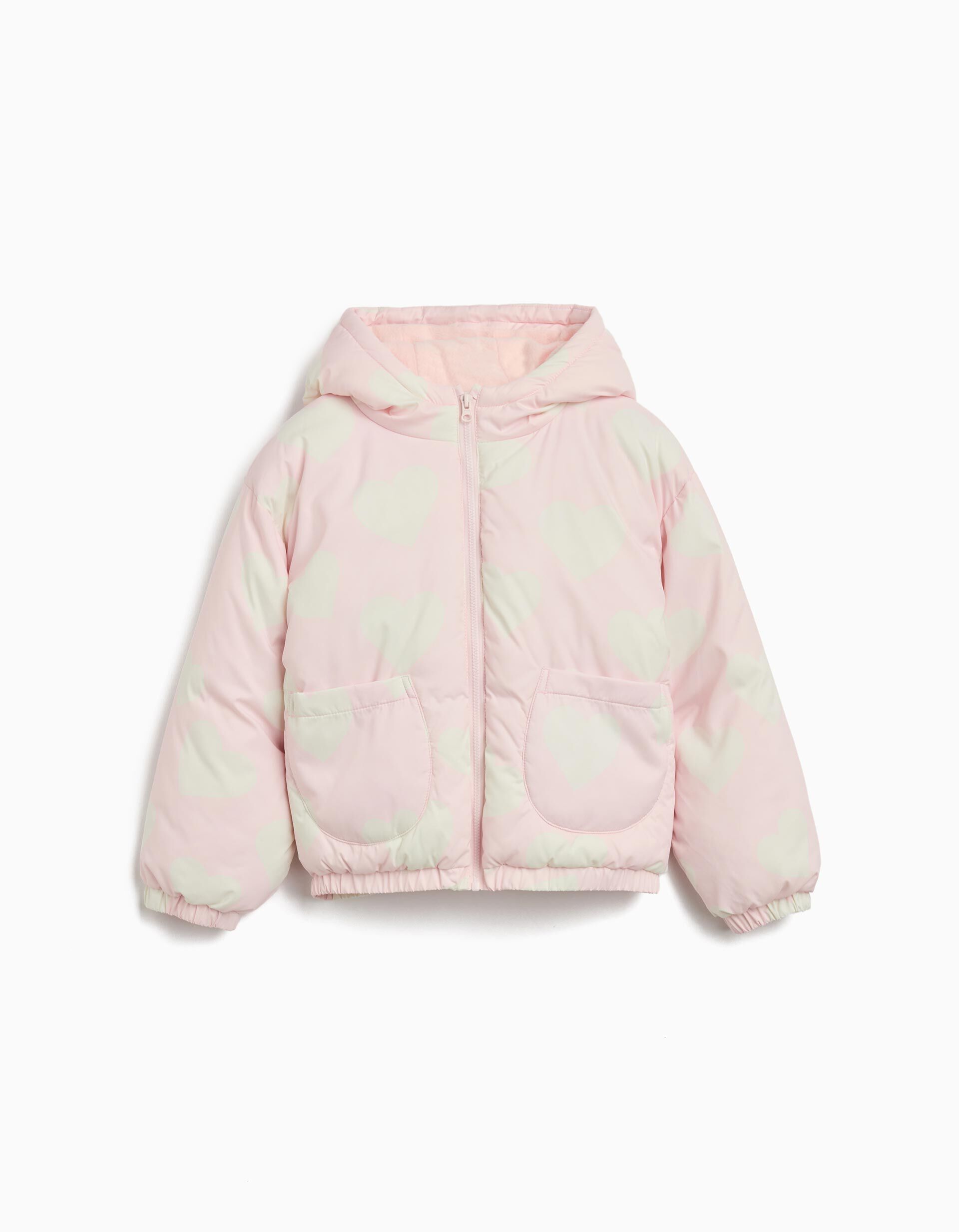 Comprar Online Casaco Acolchoado Capuz, Menina, Rosa