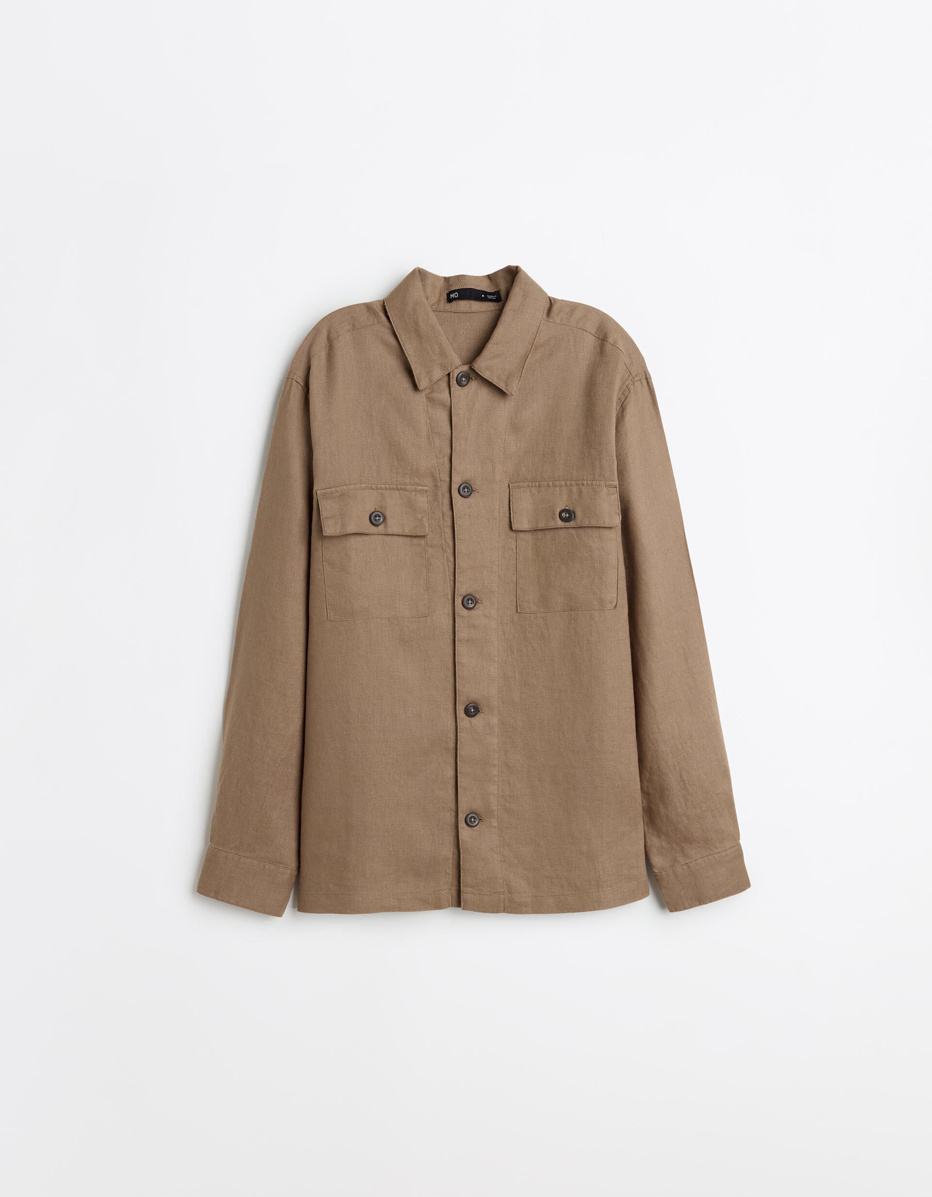 Comprar Online Sobrecamisa 100% Linho, Homem, Castanho Claro