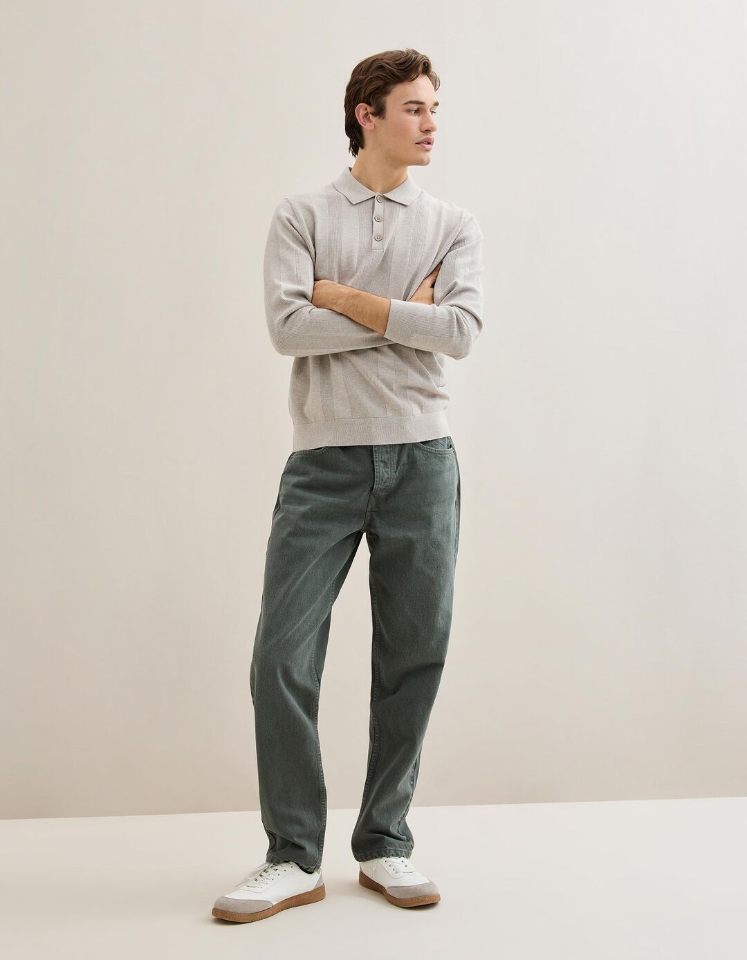 Cal&ccedil;as de Ganga 'Relaxed Fit', Homem, Verde Escuro