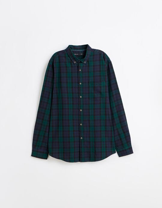 Comprar Online Camisa Xadrez, Homem, Azul Escuro