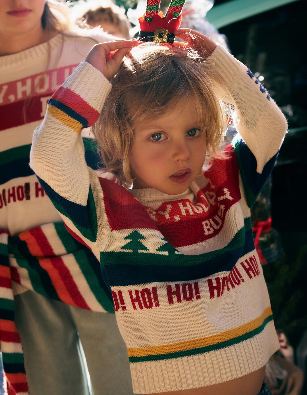 Camisola De Malha De Natal, Menino, Cru