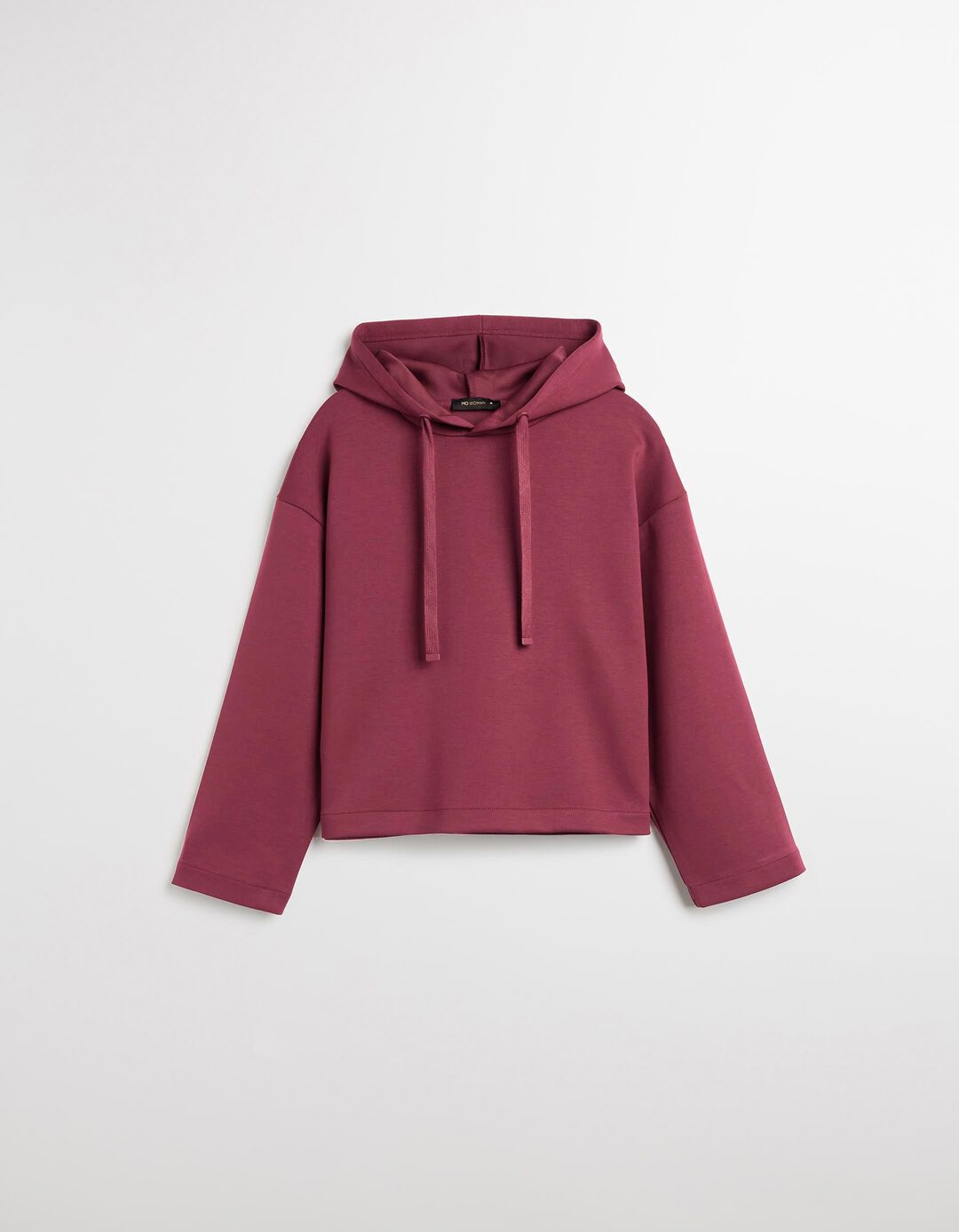 Sweatshirt com Capuz, Mulher, Vermelho Escuro
