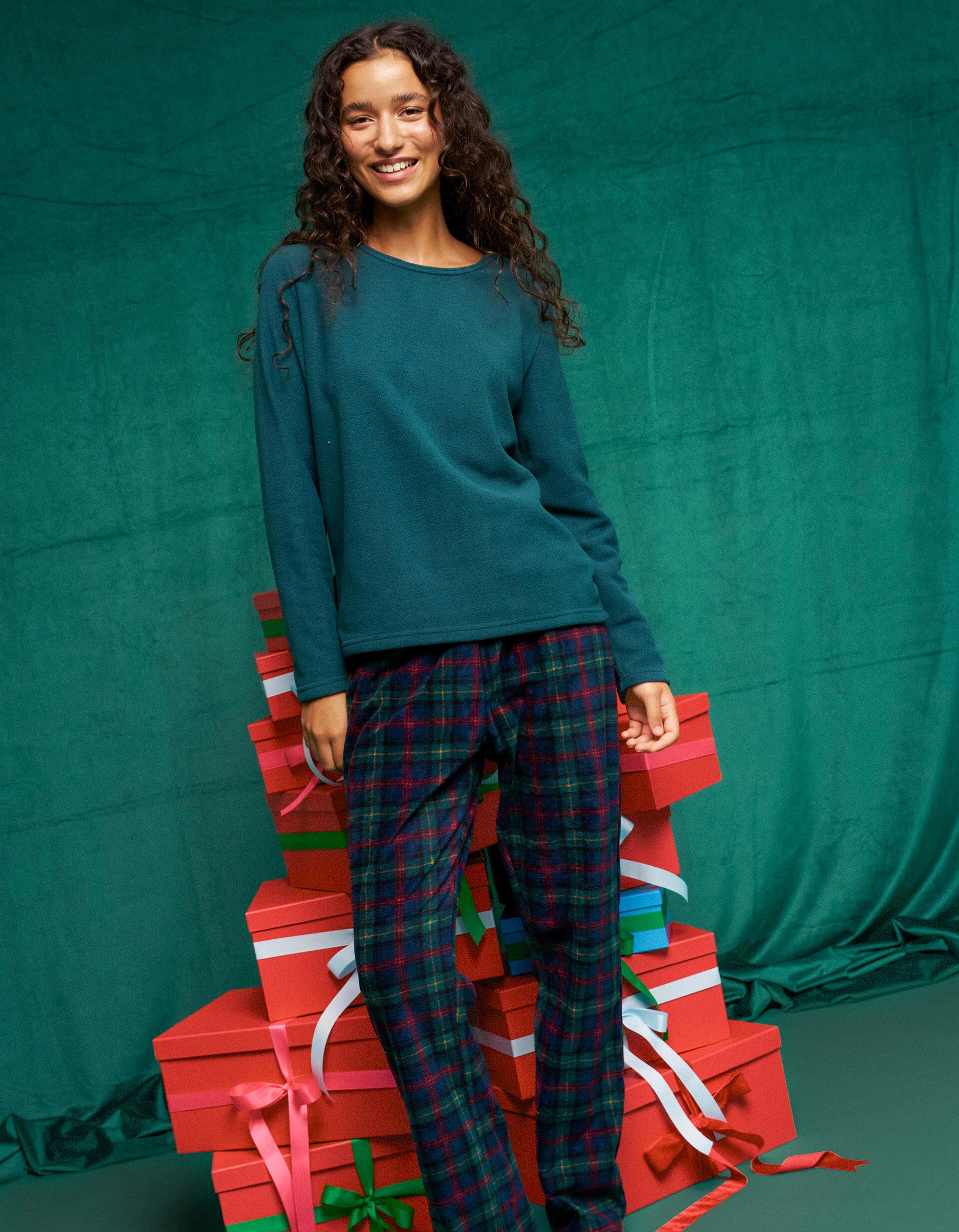Comprar Online Pijama Polar De Natal, Mulher, Verde Escuro
