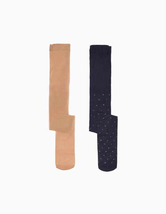 Comprar Online Pack 2 Pares de Collants, Menina, Multicor