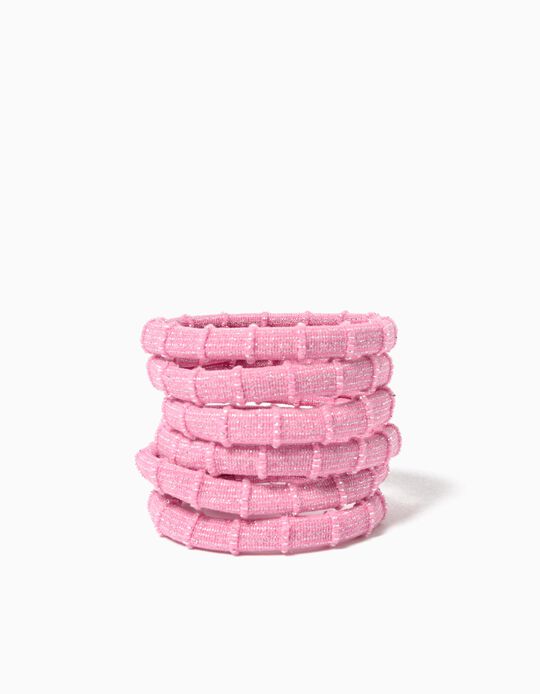 Comprar Online Pack 6 Elásticos, Menina, Rosa