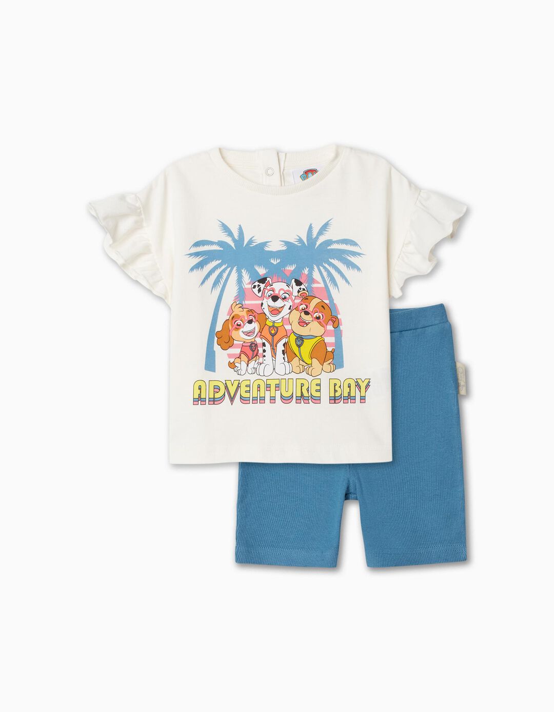 Conjunto T-shirt + Calções 'Patrulha Pata', Bebé Menina, Multicor