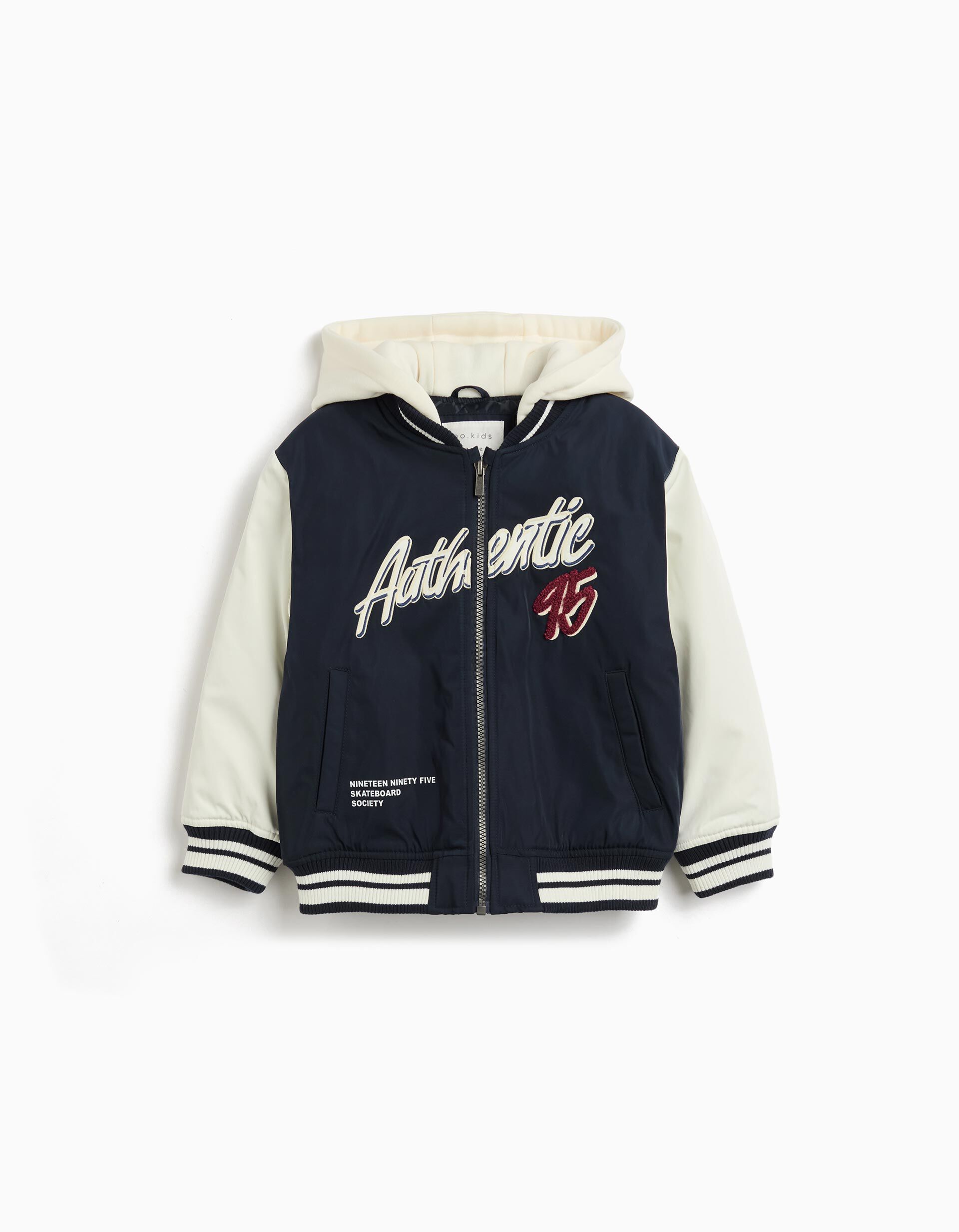 Comprar Online Casaco Bomber com Capuz, Menino, Azul Escuro