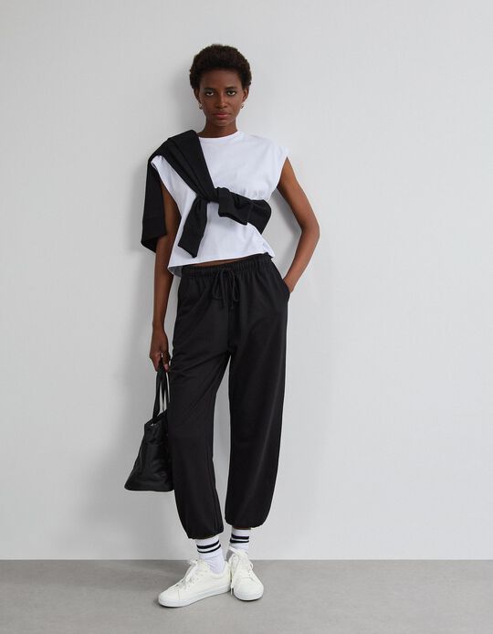 Comprar Online Cal&ccedil;as Jogger De Felpa, Mulher, Preto