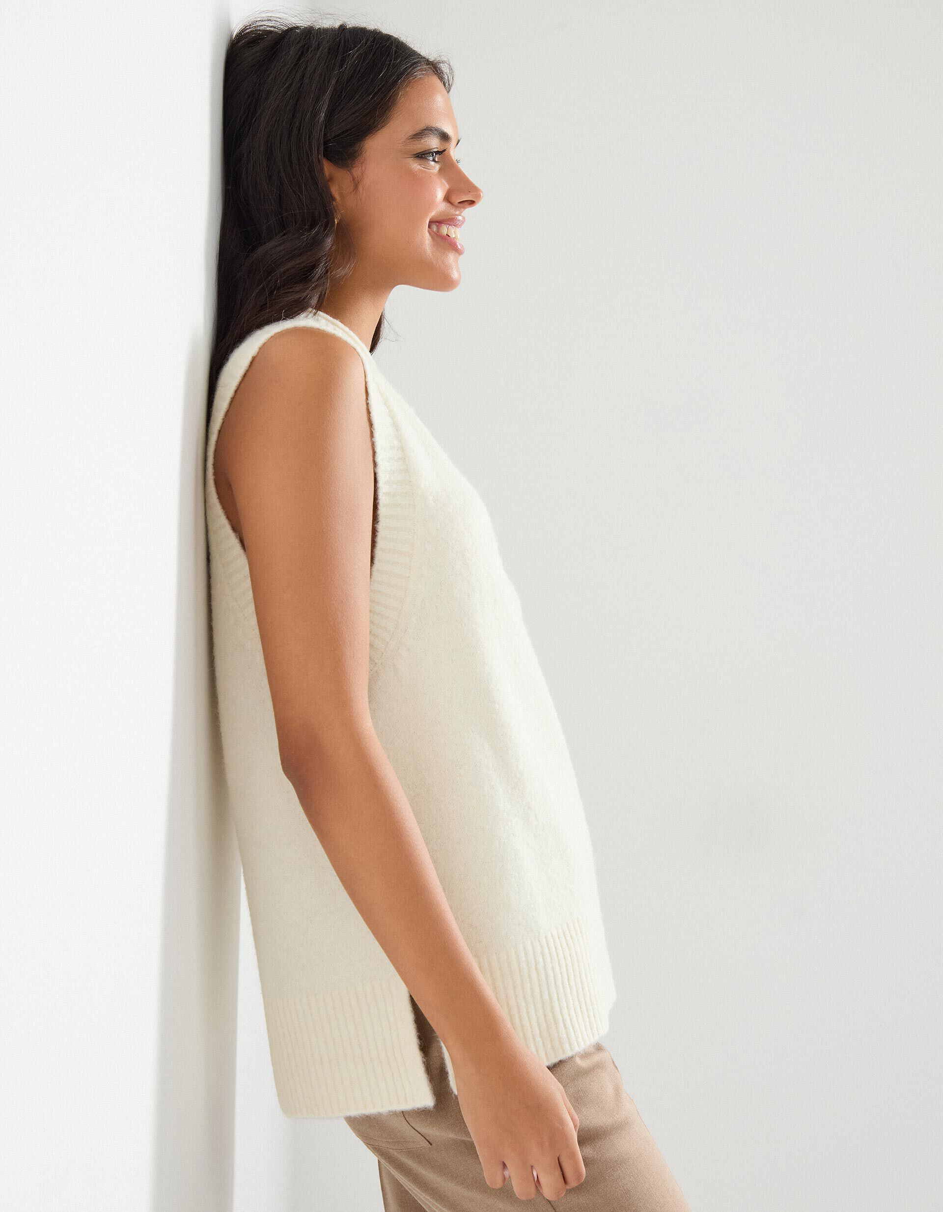 Comprar Online Colete de Malha, Mulher, Branco