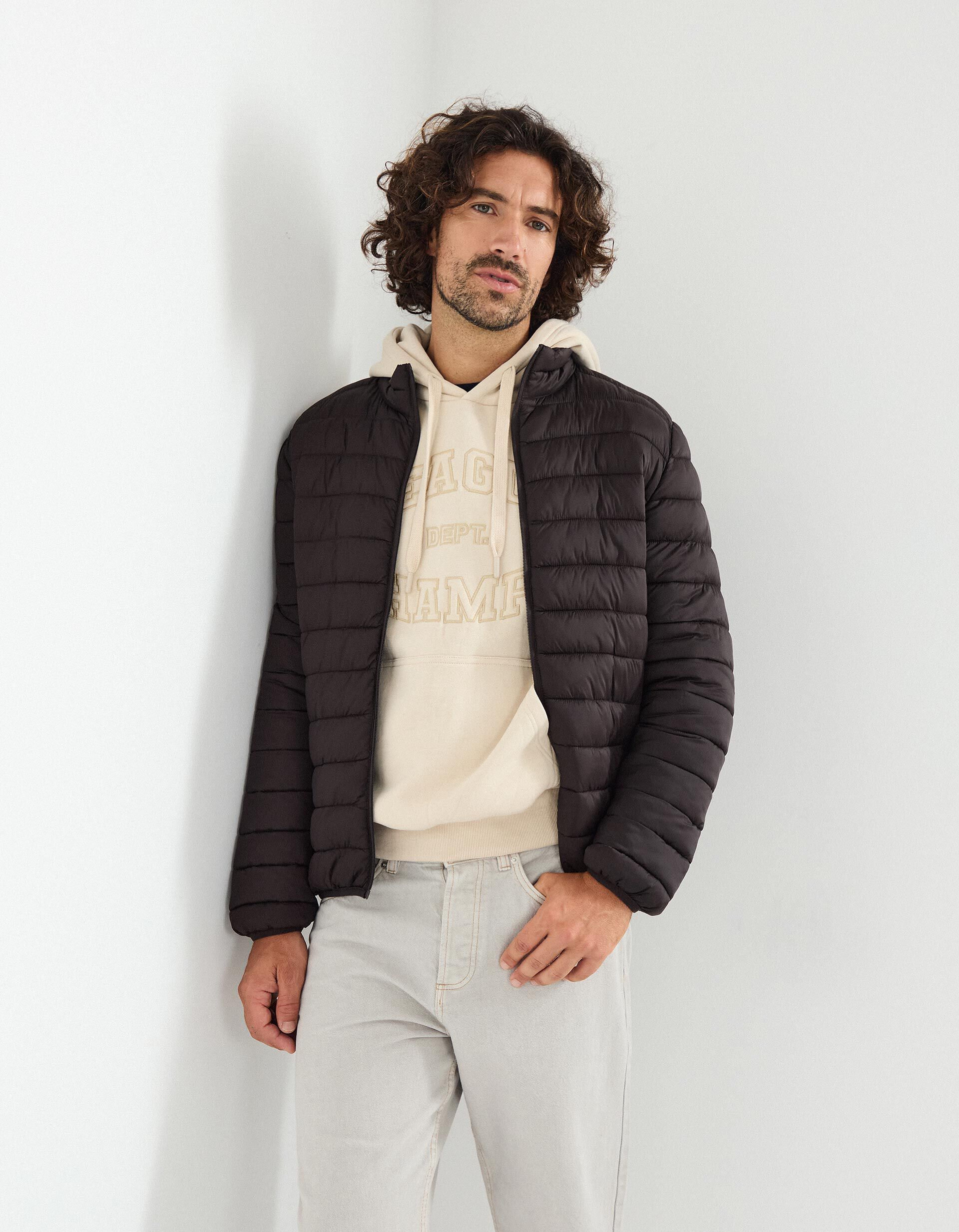 Comprar Online Casaco Acolchoado, Homem, Castanho Escuro