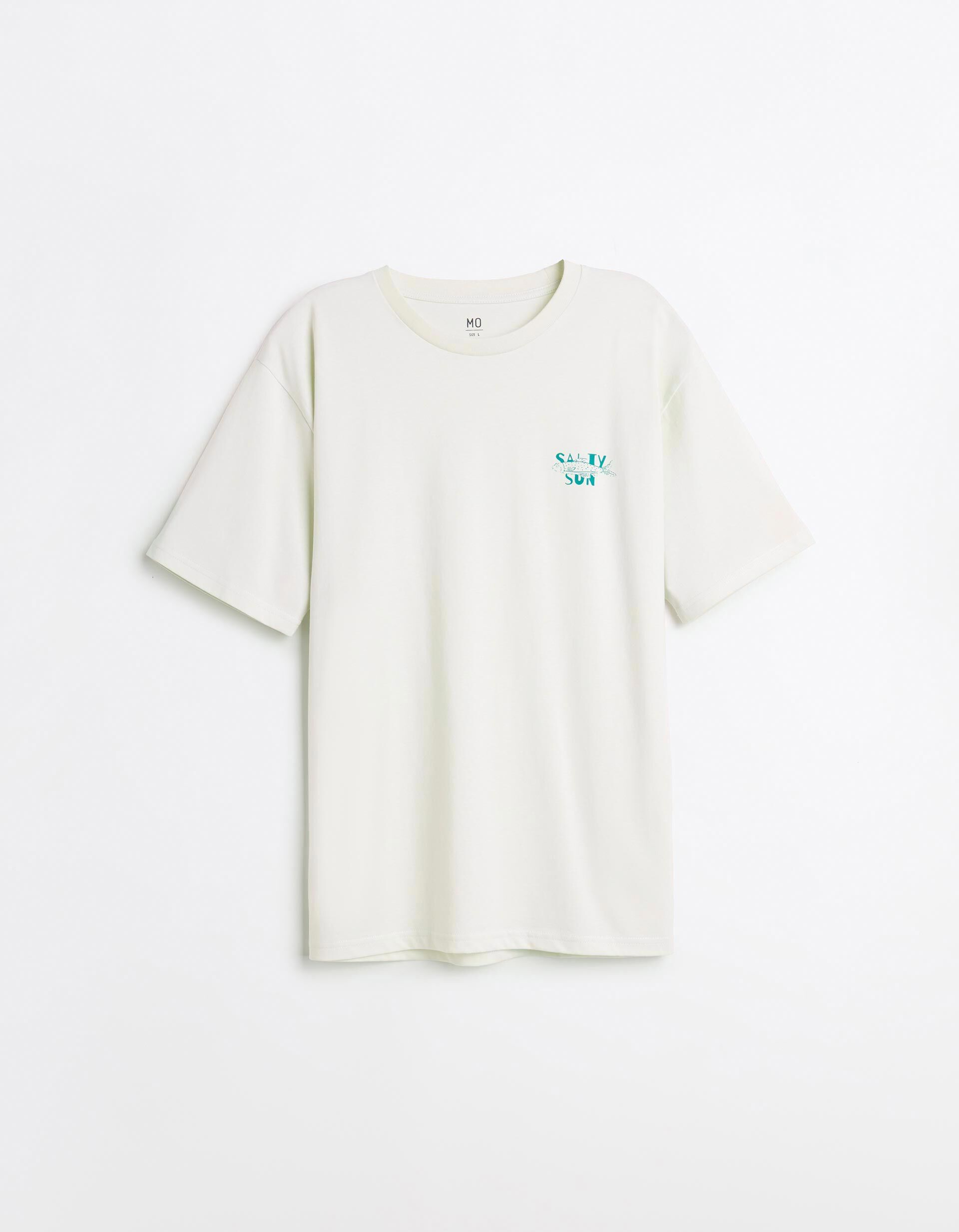 Comprar Online T-shirt Estampada, Homem, Verde &Aacute;gua