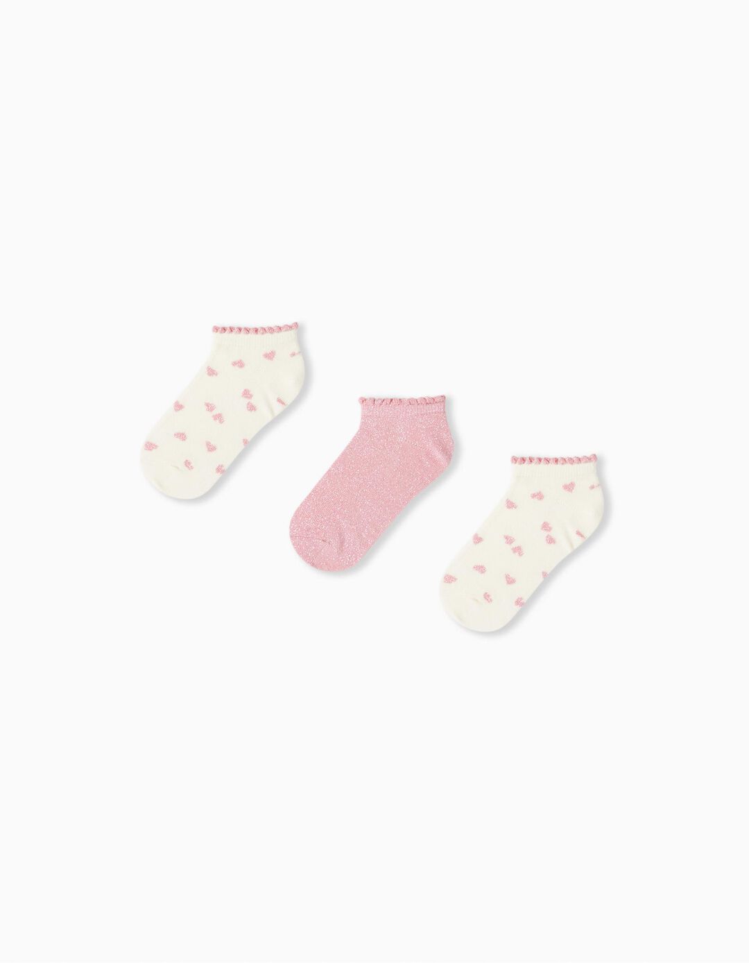 Pack 3 Pairs of Socks, Girls, Multicolor
