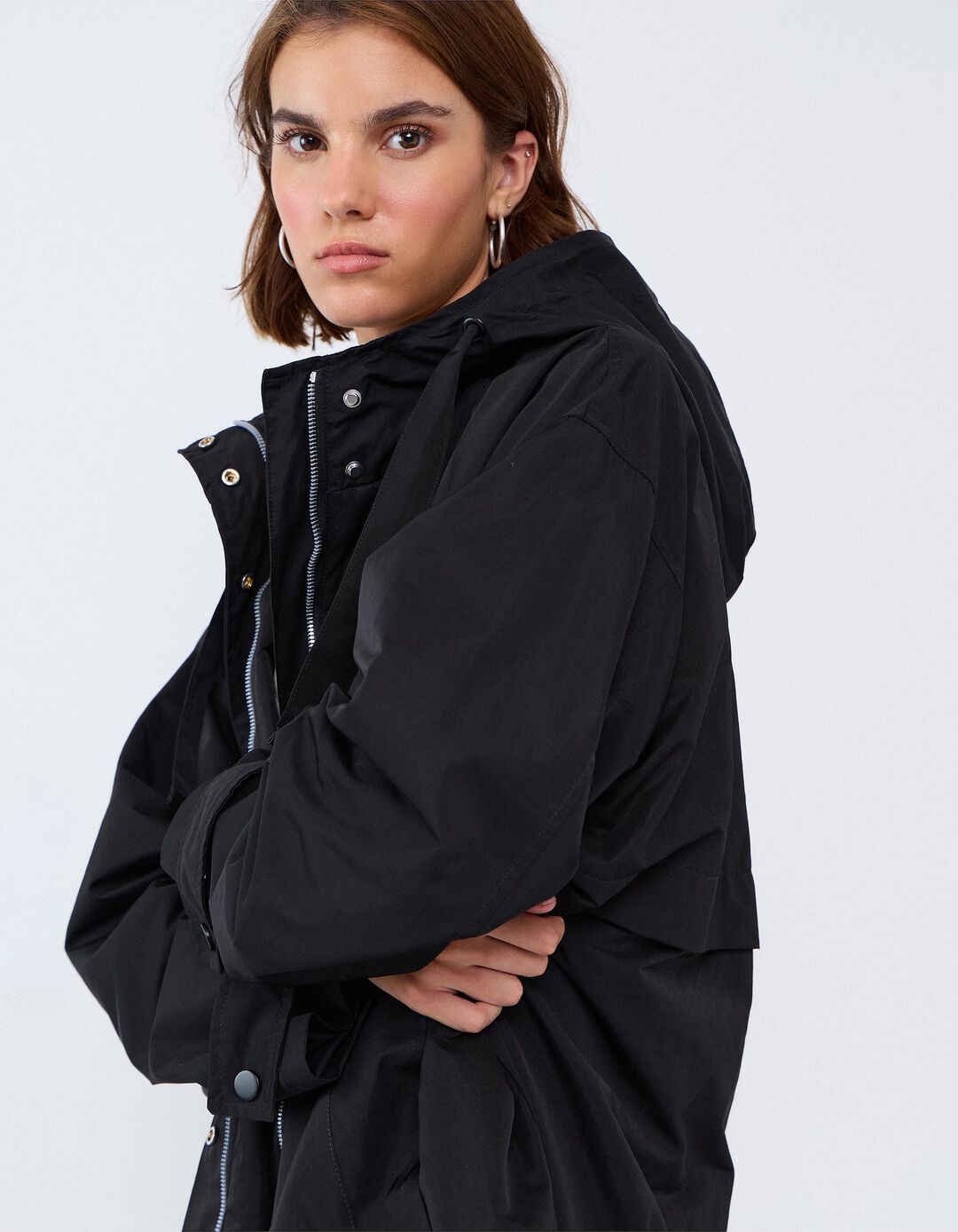 Parka Comprida, Mulher, Preto