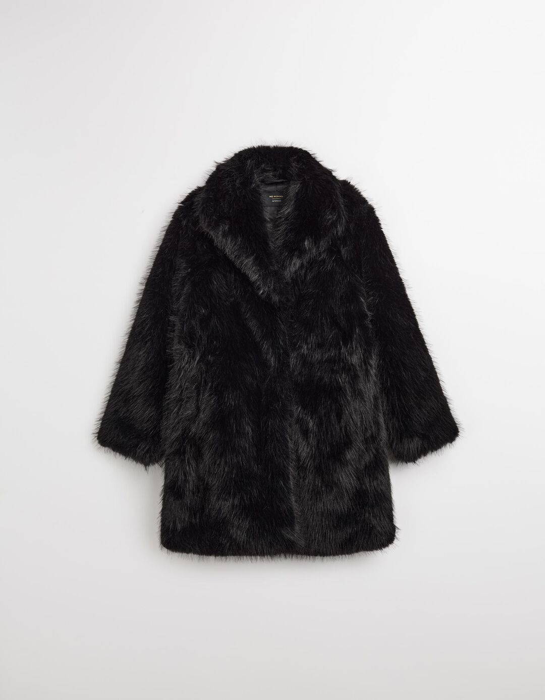 Casaco de Pelo Sintético, Mulher, Preto