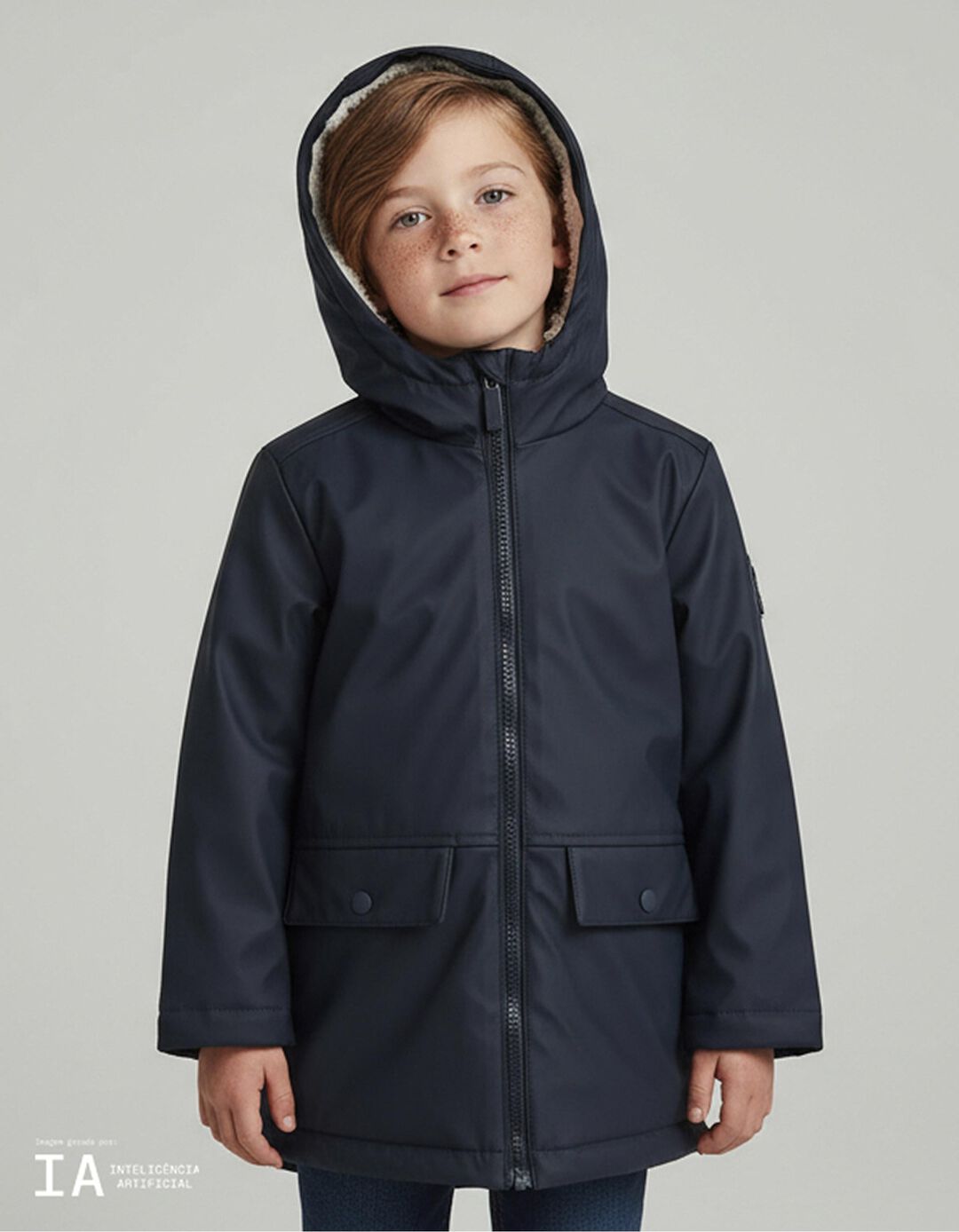 Casaco Impermeável, Menino, Azul 