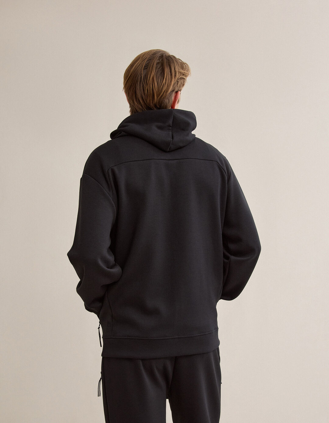 Casaco com Capuz, Homem, Preto