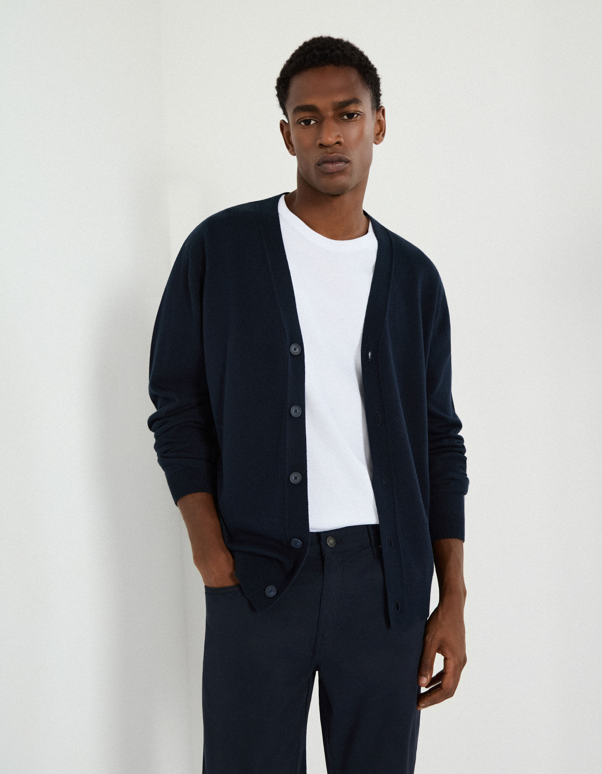 Comprar Online Casaco com Caxemira, Homem, Azul Escuro