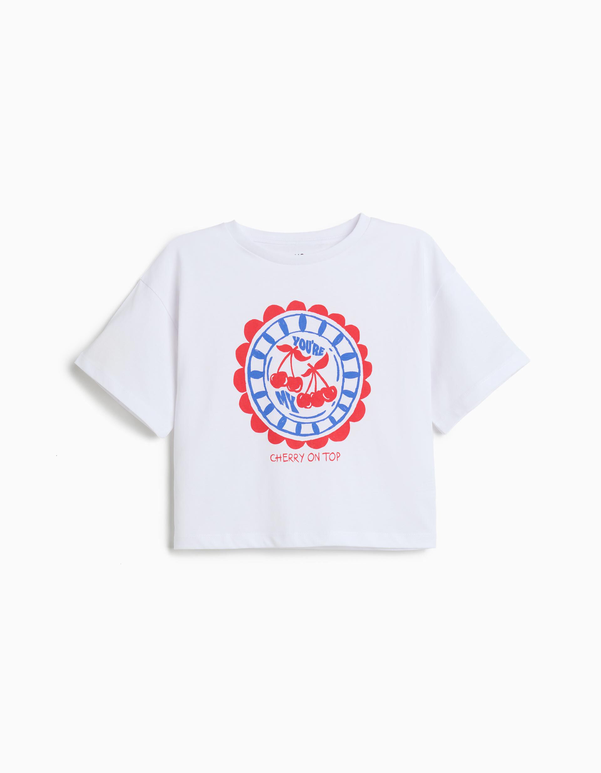 Comprar Online T-shirt Estampada, Menina, Branco