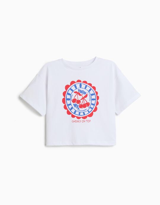 Comprar Online T-shirt Estampada, Menina, Branco