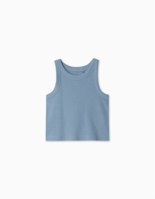 Comprar Online Ribbed Tank Top, Girl, Blue