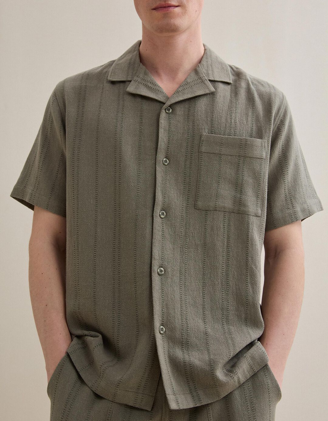 Camisa, Homem, Verde