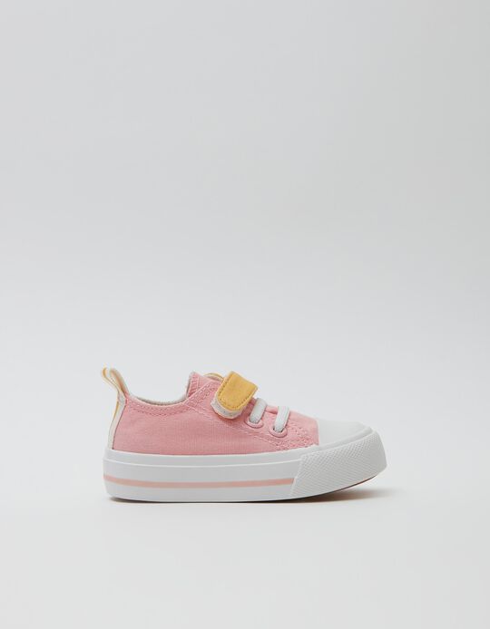 Canvas Trainers, Baby Girls, Pink/Yellow